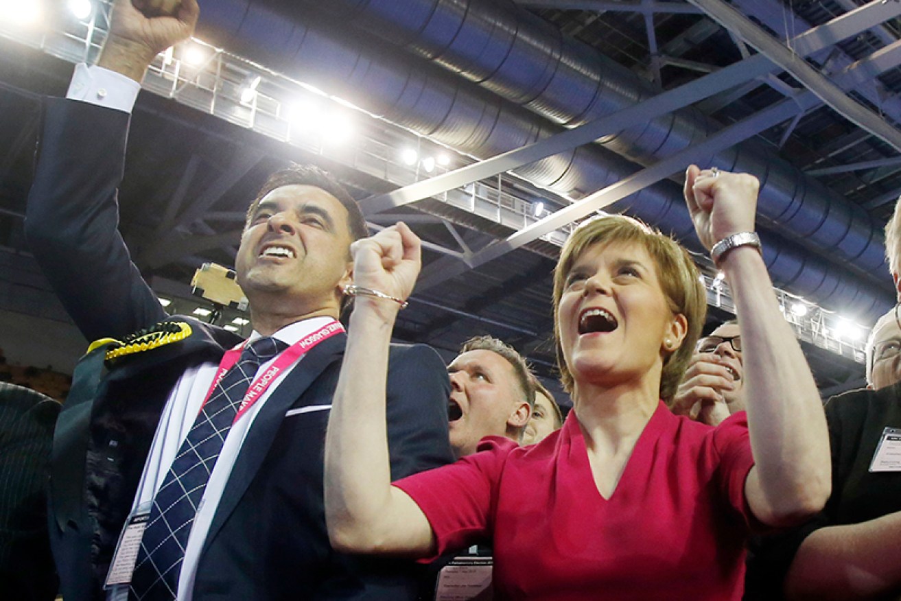 Scottish National Party leader Nicola Sturgeon hasd good reason to celebrate the result.
