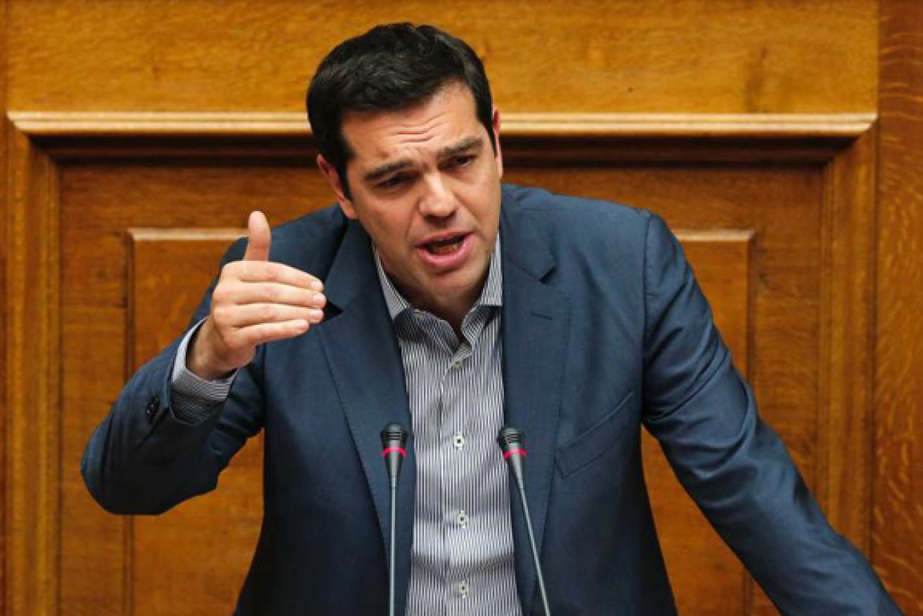 Greek prime minister Alexis Tsipras defends the painful bailout proposals. Photo: AAP