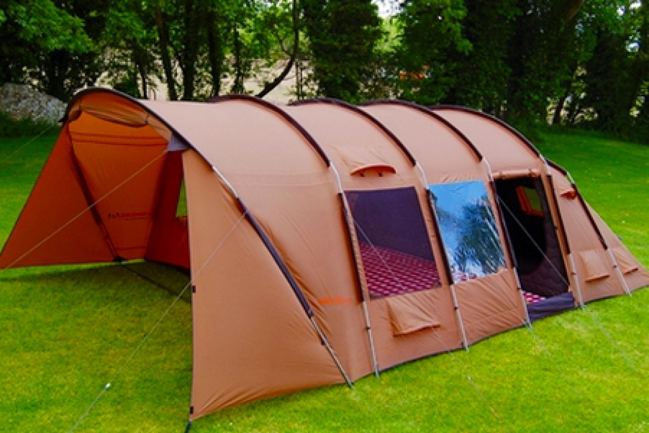 The tent can reduce the equivalent of city traffic noise to a normal conversation level. Photo: Thermotent