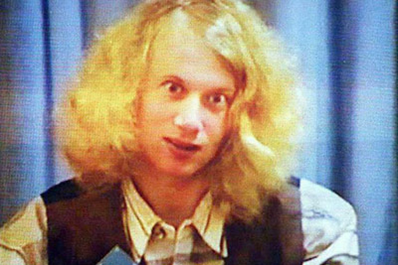 (FILES) File photo of Martin Bryant, the 28-year-old gunnman who massacred 35 people and injured 18 others during a shooting rampage in the historic settlement of Port Arthur on 28 April, appears on a video screen during his first court hearing in Hobart 22 May. Survivors and relatives of Port Arthur massacre victims were bracing themselves 27 April to relive a day of unbearable horror as they return to the historic site to commemorate its first anniversary on 28 April.