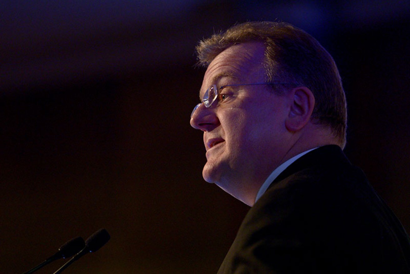 Minister Bruce Billson delivers his CEDA keynote address about the Federal Government‚Äôs response to the Harper Competition Policy Review in Melbourne, Wednesday, July 1, 2015. (AAP Image/Tracey Nearmy) NO ARCHIVING