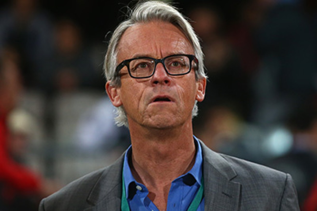 SYDNEY, AUSTRALIA - SEPTEMBER 01:  FFA CEO David Gallop watches on during the FFA Cup Round of 16 match between Rockdale City Suns and Melbourne Victory at WIN Jubilee Stadium on September 1, 2015 in Sydney, Australia.  (Photo by Mark Kolbe/Getty Images)