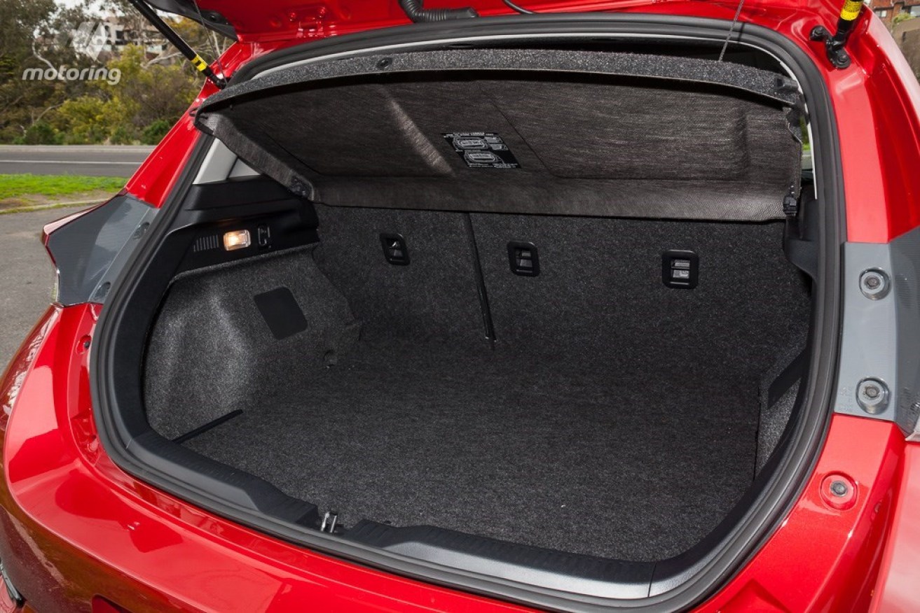 The hatch offers enough space to get by.
