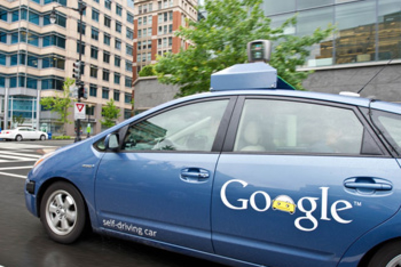A Google self-driving car as it maneuvers through the streets of in Washington, DC. Photo: AAP