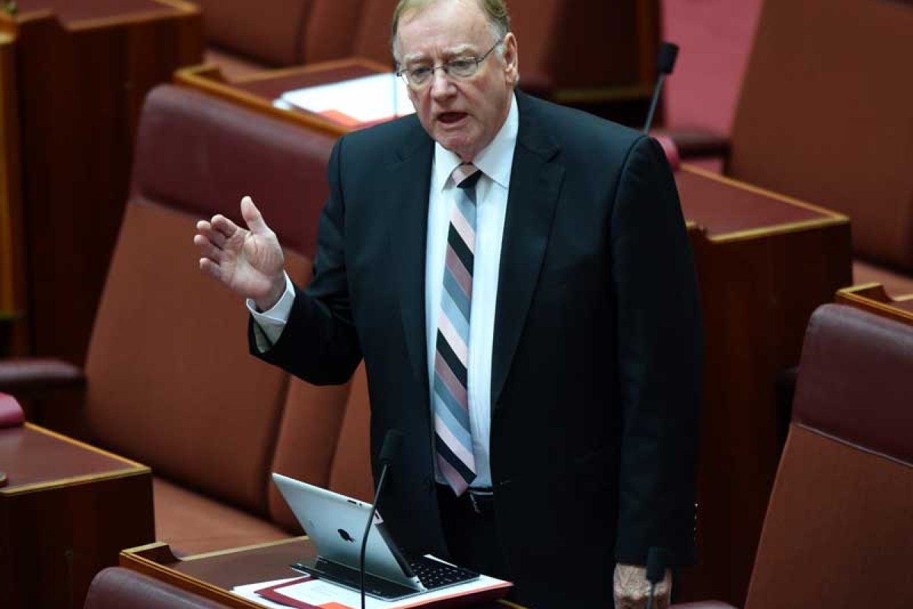 Senator Ian Macdonald said Mr Gleeson's position was untenable. Photo: AAP.