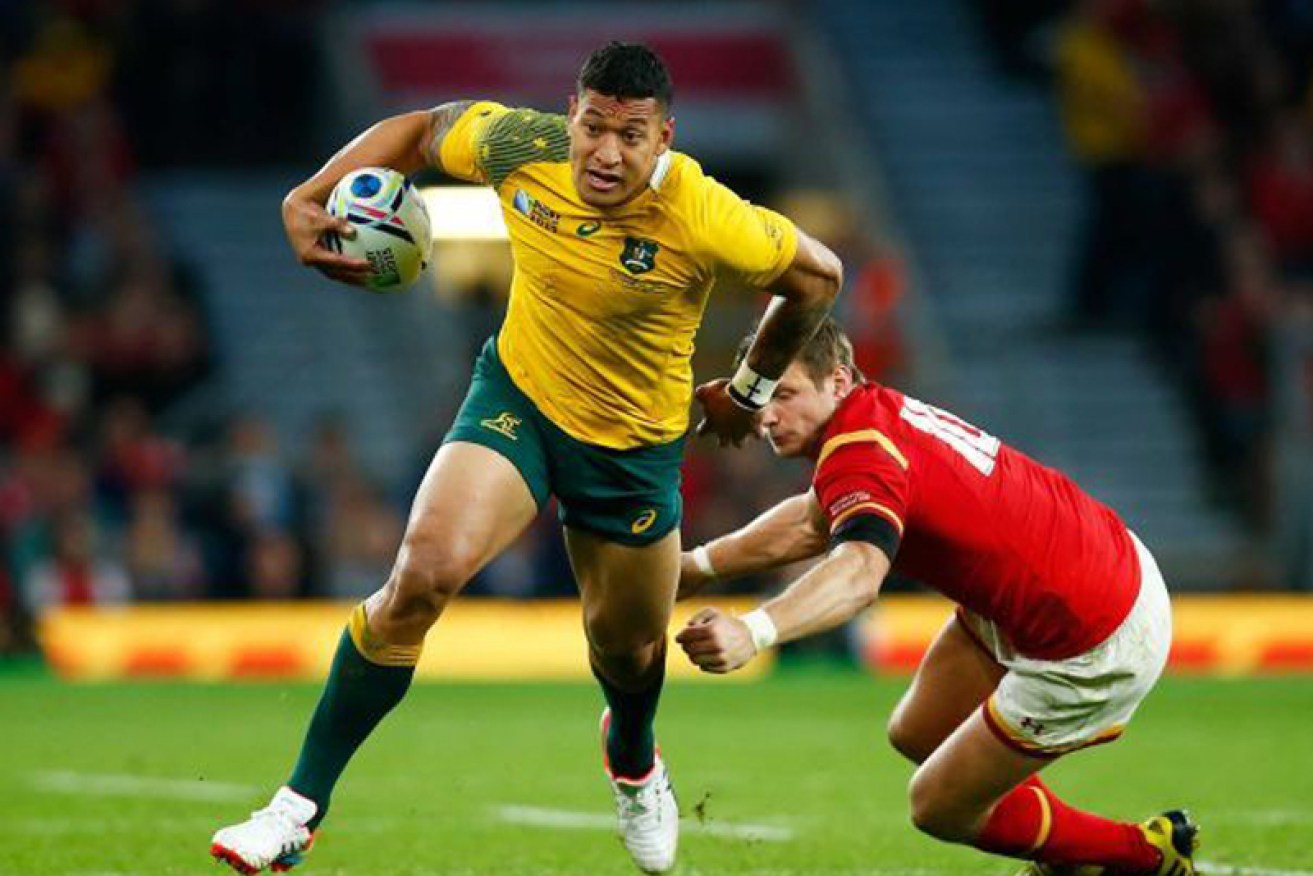 Israel Folau in action for the Wallabies in 2015.