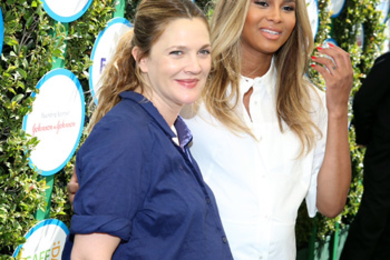A pregnant Barrymore in 2014. Photo: AAP