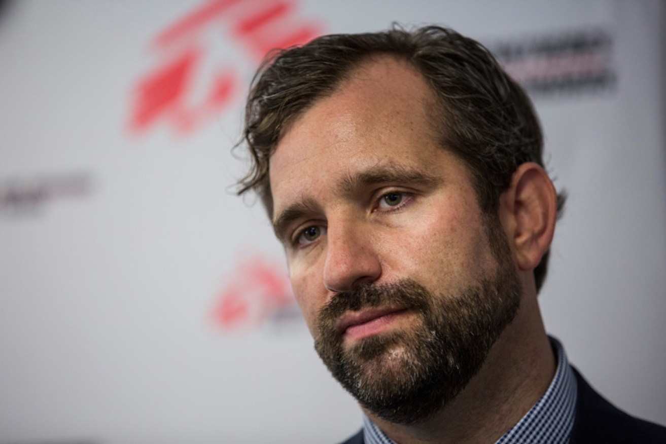 MSF Executive Director Jason Cone calls for an independent inquiry in NYC. Photo: Getty