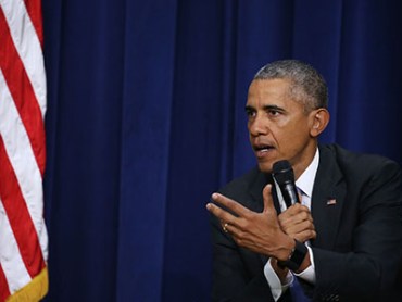 WASHINGTON, DC - OCTOBER 22: U.S. President Barack Obama participates in a conversation on criminal justice reform, at the White House October 22, 2015 in Washington, DC. Later this month the√äSenate Judiciary Committee plans to vote on the Smarter Sentencing Act, which hopes to reform mandatory-minimum sentencing and the federal prison system. (Photo by Mark Wilson/Getty Images)