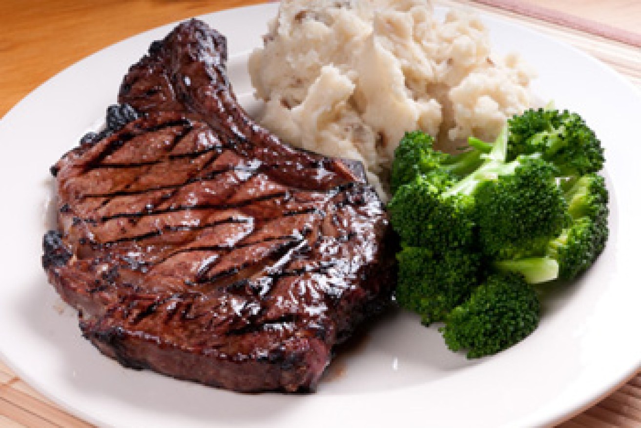 How much room does meat take up on your plate? Photo: Shutterstock
