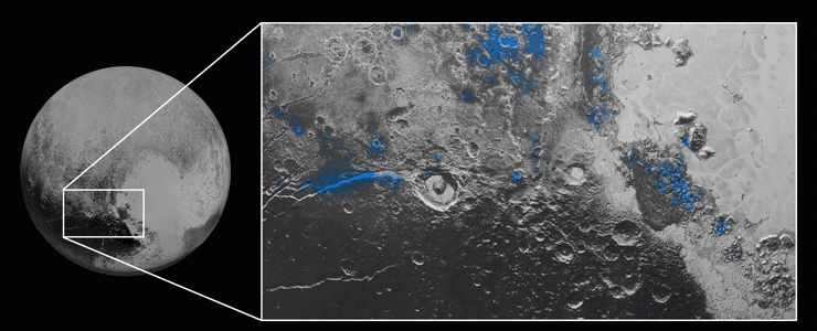 The New Horizons spacecraft discovered water ice on Pluto. Photo: NASA