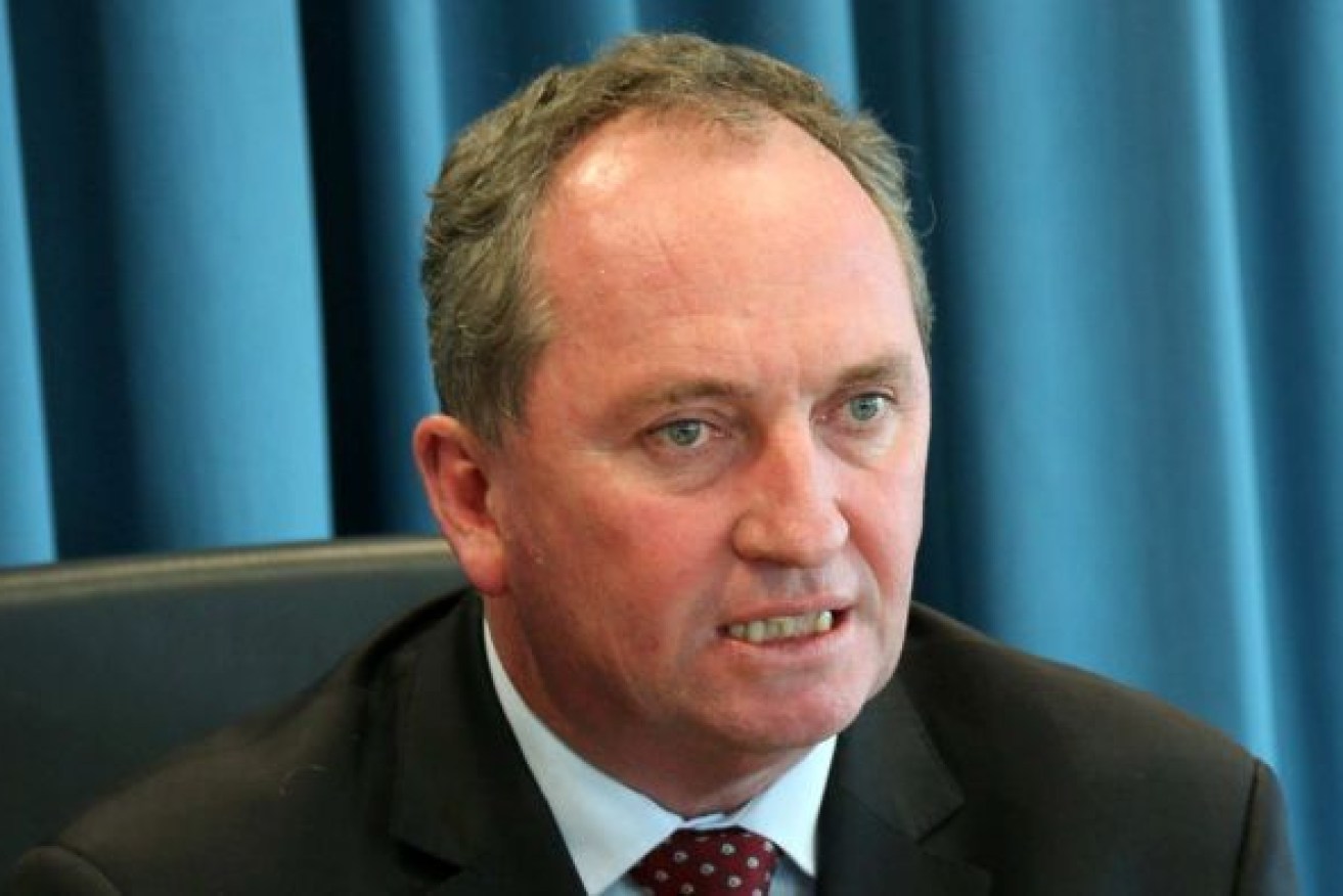 Barnaby Joyce wants same sex marriage advocates to get out of his face.