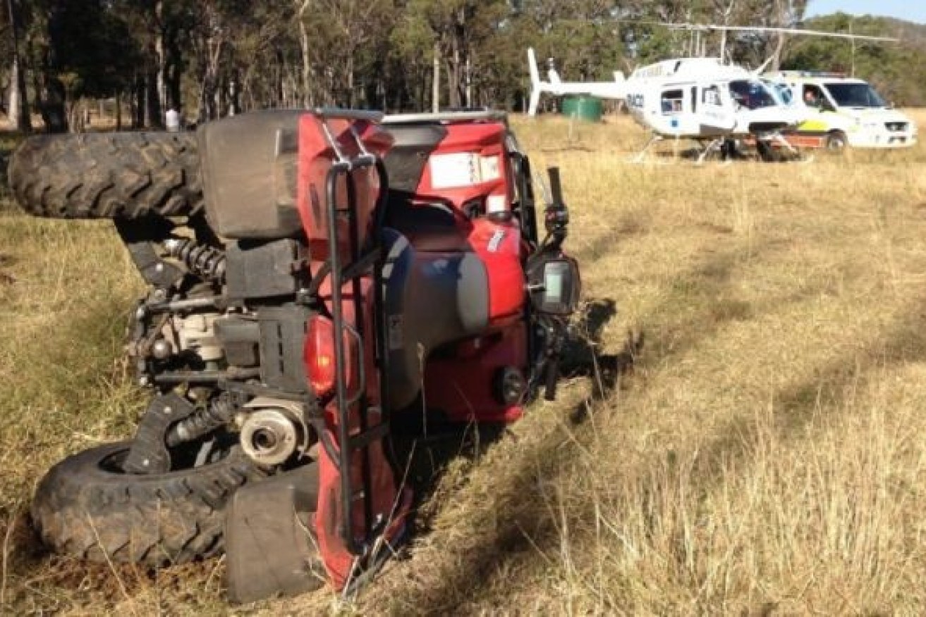 This toppled quad bike added its Hunter Valley rider's life to the grim tally of nationwide casualties in 2016.