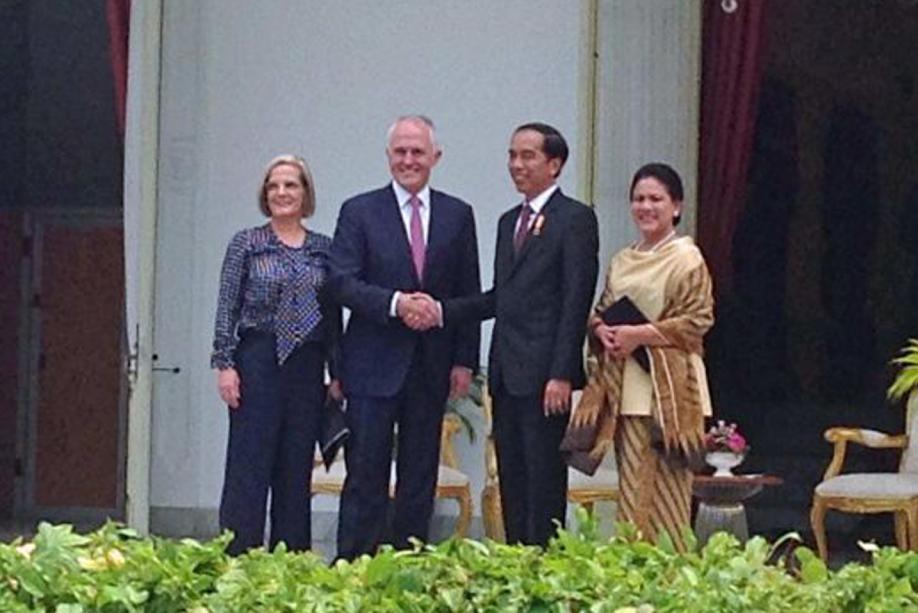 President Joko Widodo and his wife to have a 'private dinner' with PM Turnbull and his wife during a two-day visit. Photo: Greg Jennett/ABC