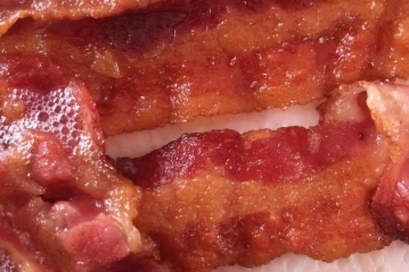 Greenhouse gas emissions from bacon were less than from vegetables. Photo: Getty