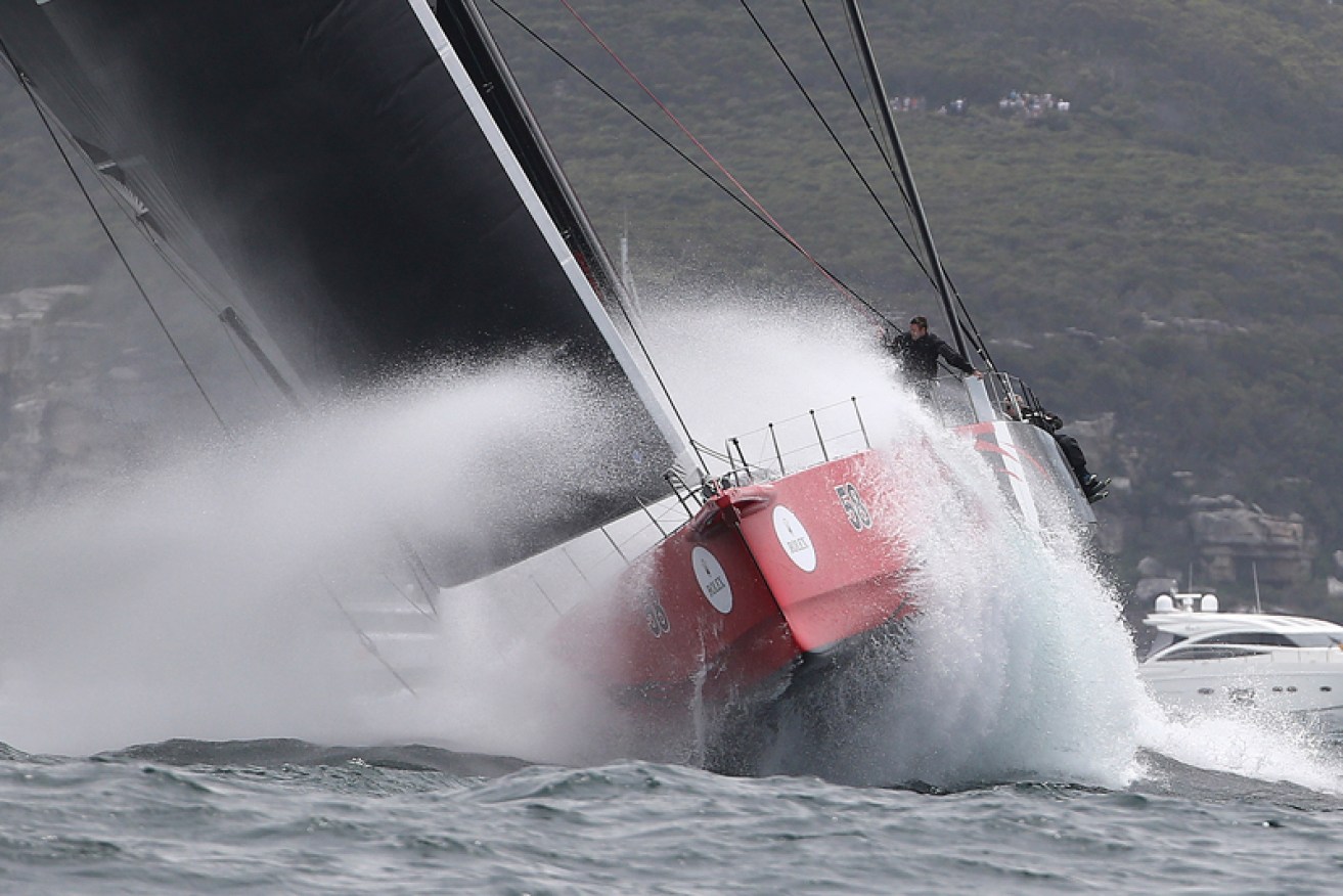 Comanche holds the race record, which strong nor'easterlies could see broken this year. <i>Photo: AAP</i>