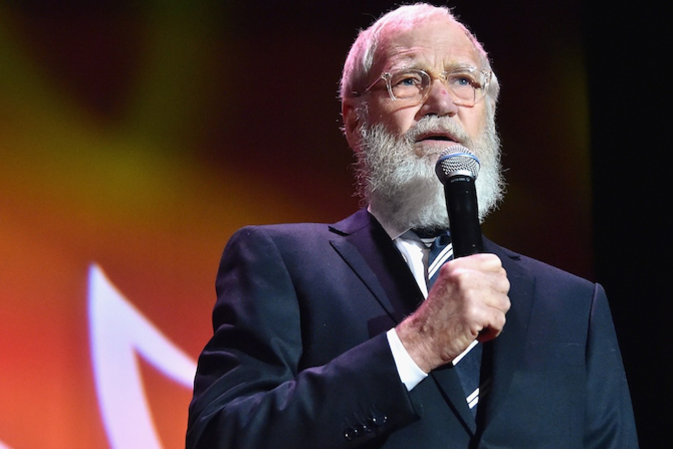 David Letterman's new look. Photo: Getty
