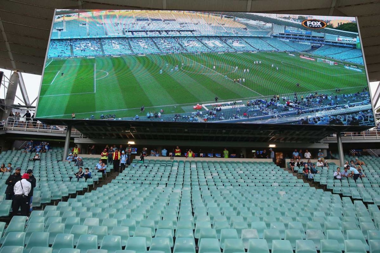 The bay reserved for Sydney FC's The Cove supporters at Allianz Stadium.