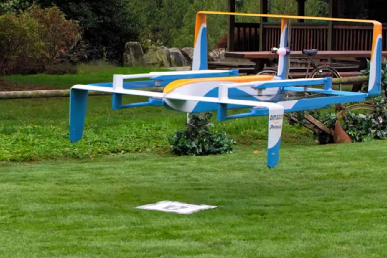 Amazon has had a drone delivery plan stall for more than two years. Photo: YouTube