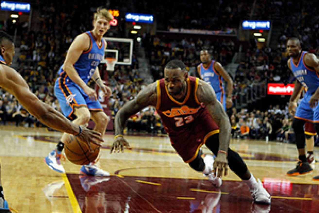 The NBA star is usually quicker on his feet. Photo: Getty 