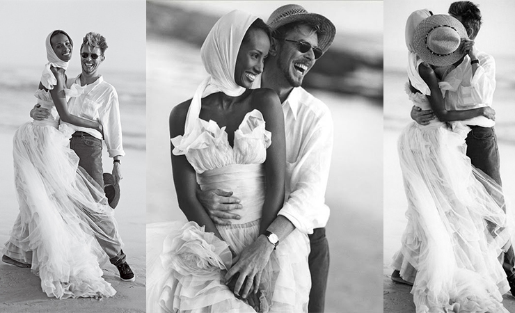 Bowie and Iman pose for Vogue magazine.