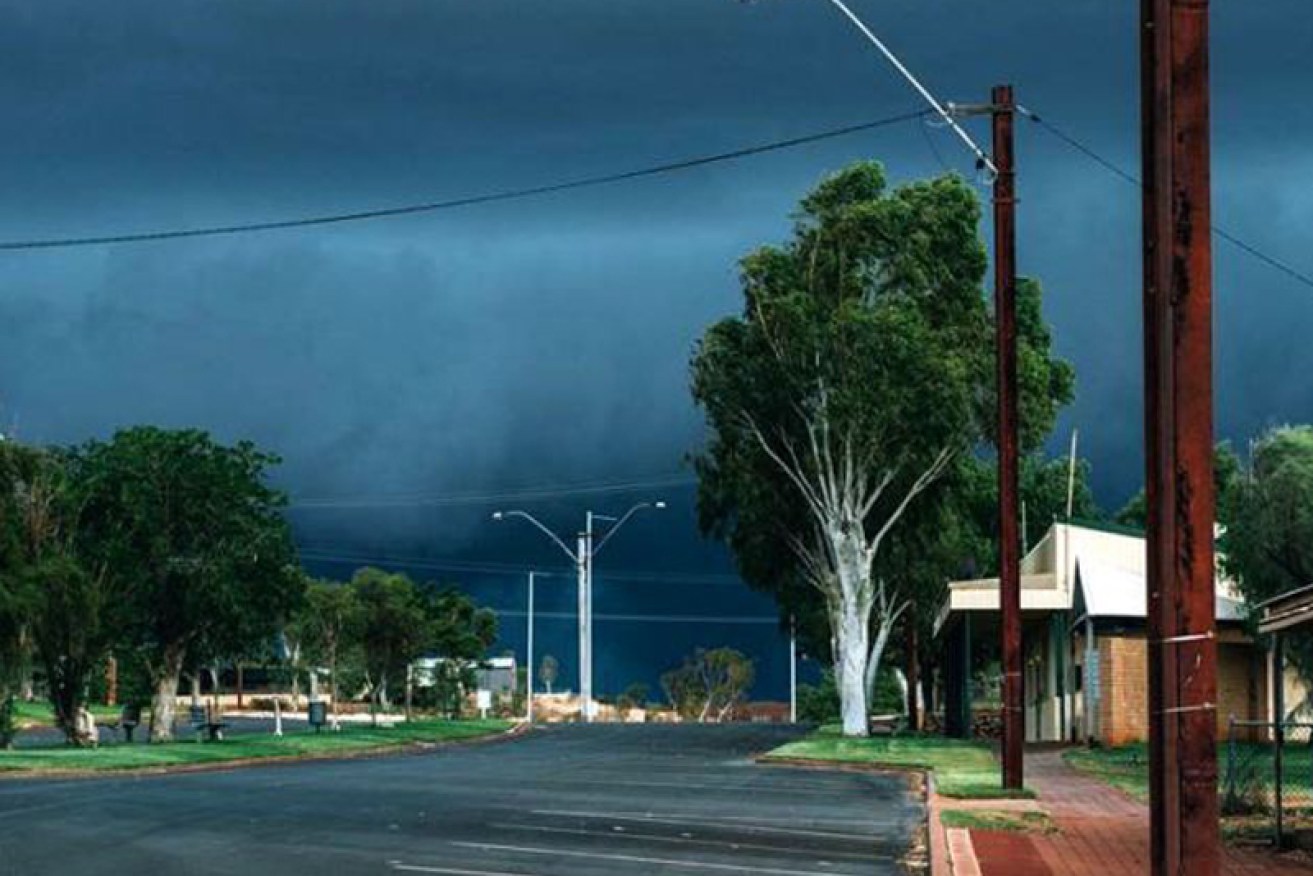 Cyclone clouds threaten Marble Bar.Instagram: gwenvelge