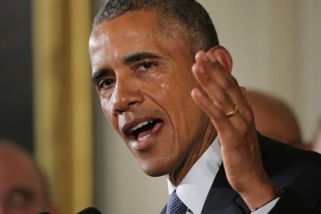 A tearful Obama says he&#8217;ll personally restrict guns