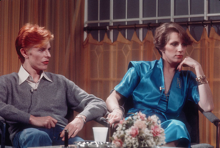 David and Angela Bowie on 'Good Morning America' in 1976. Photo: Getty