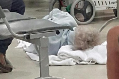 95yo left on hospital floor