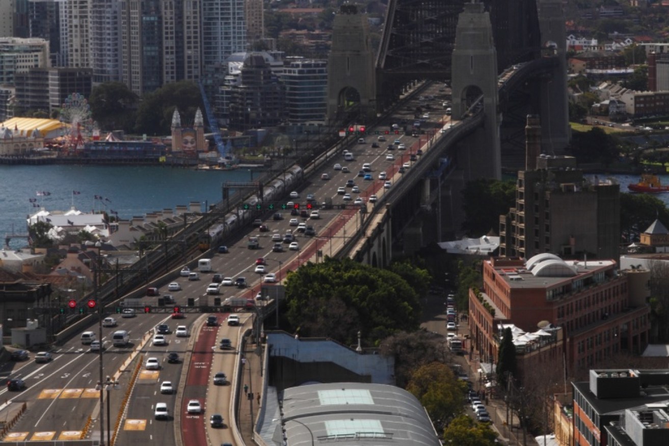 Paramedics are on the scene on the Sydney Harbour Bridge.