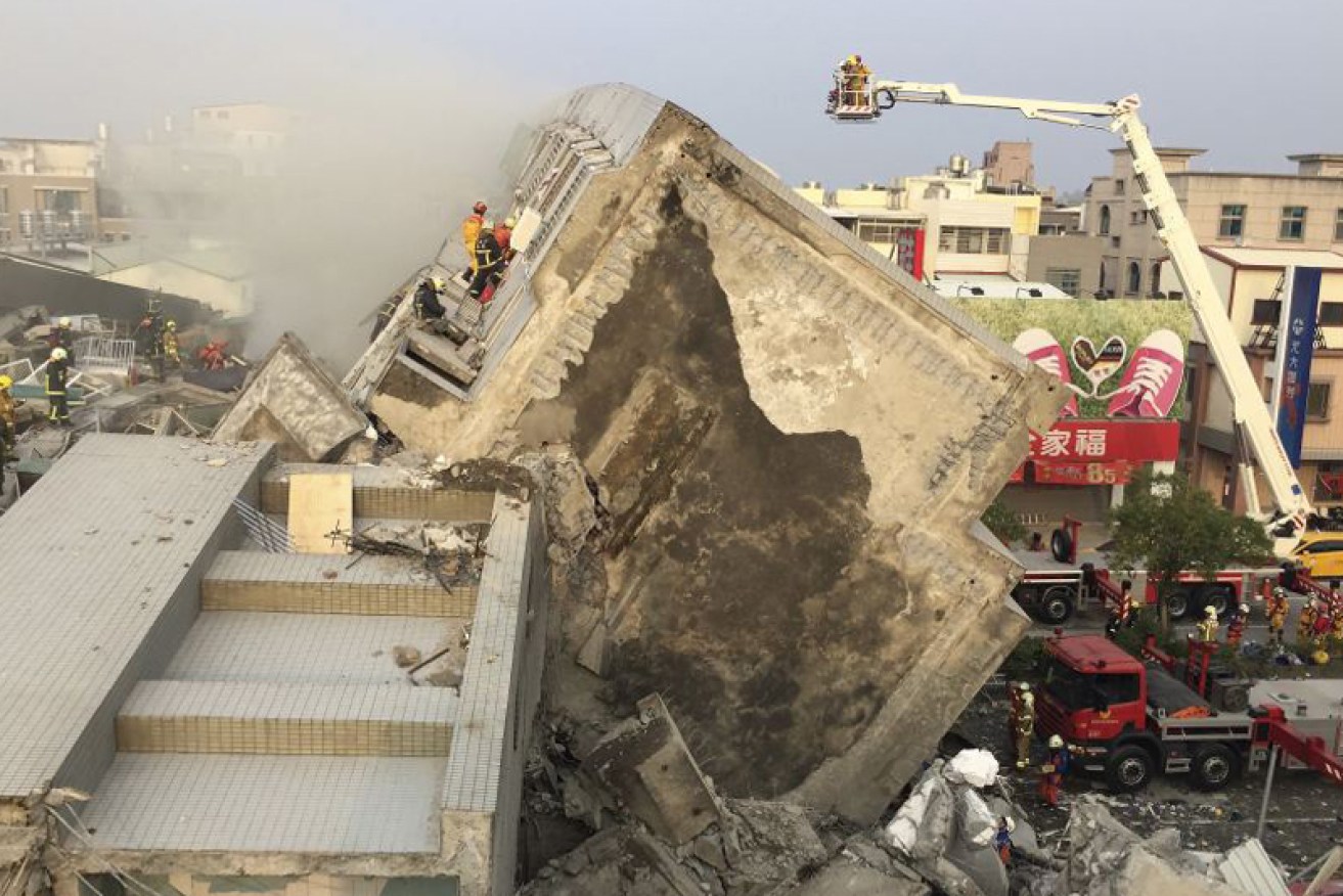 As rescuers work through rubble, the death toll is expected to rise. Image: Pichi Chuang.
