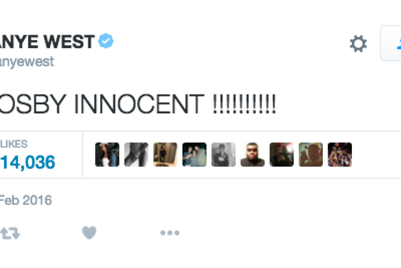 Kanye West claims that Bill Cosby is 'innocent' The New Daily