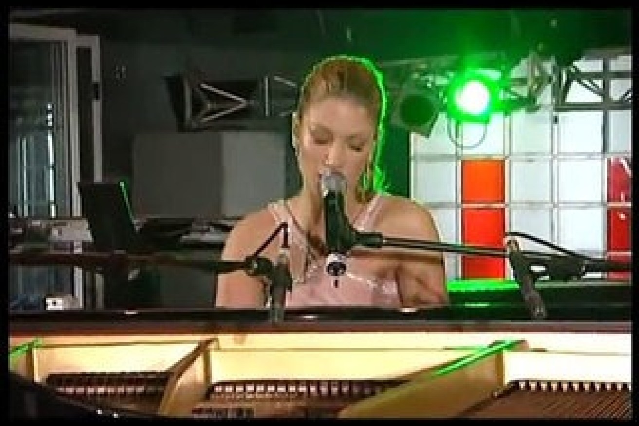 Delta Goodrem performing on Channel [V] in 2007. Photo: YouTube