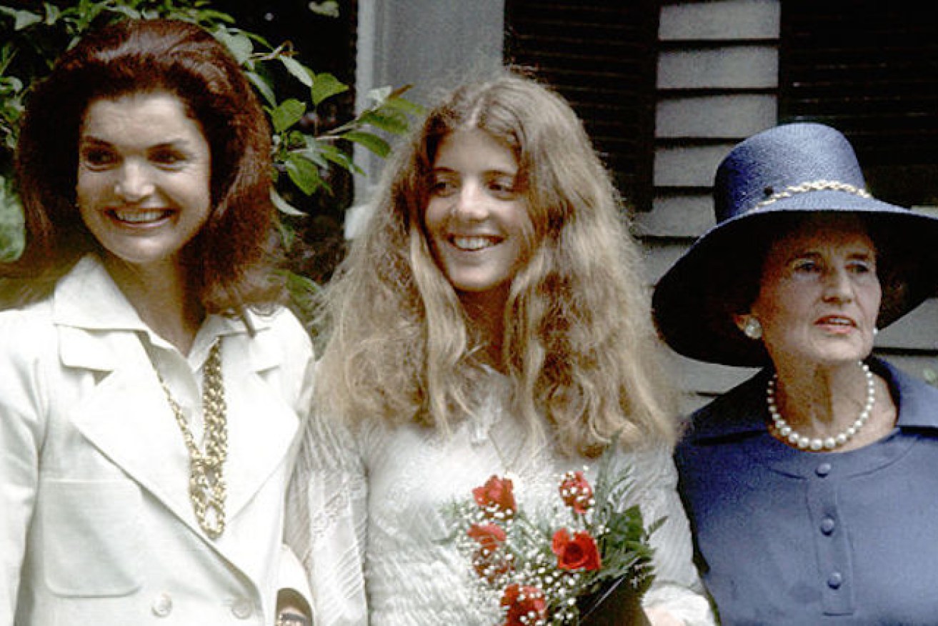 Rose's mother Caroline  (centre) with Rose's grandmother Jackie (left) and great-grandmother Rose Kennedy (right). Photo: Getty