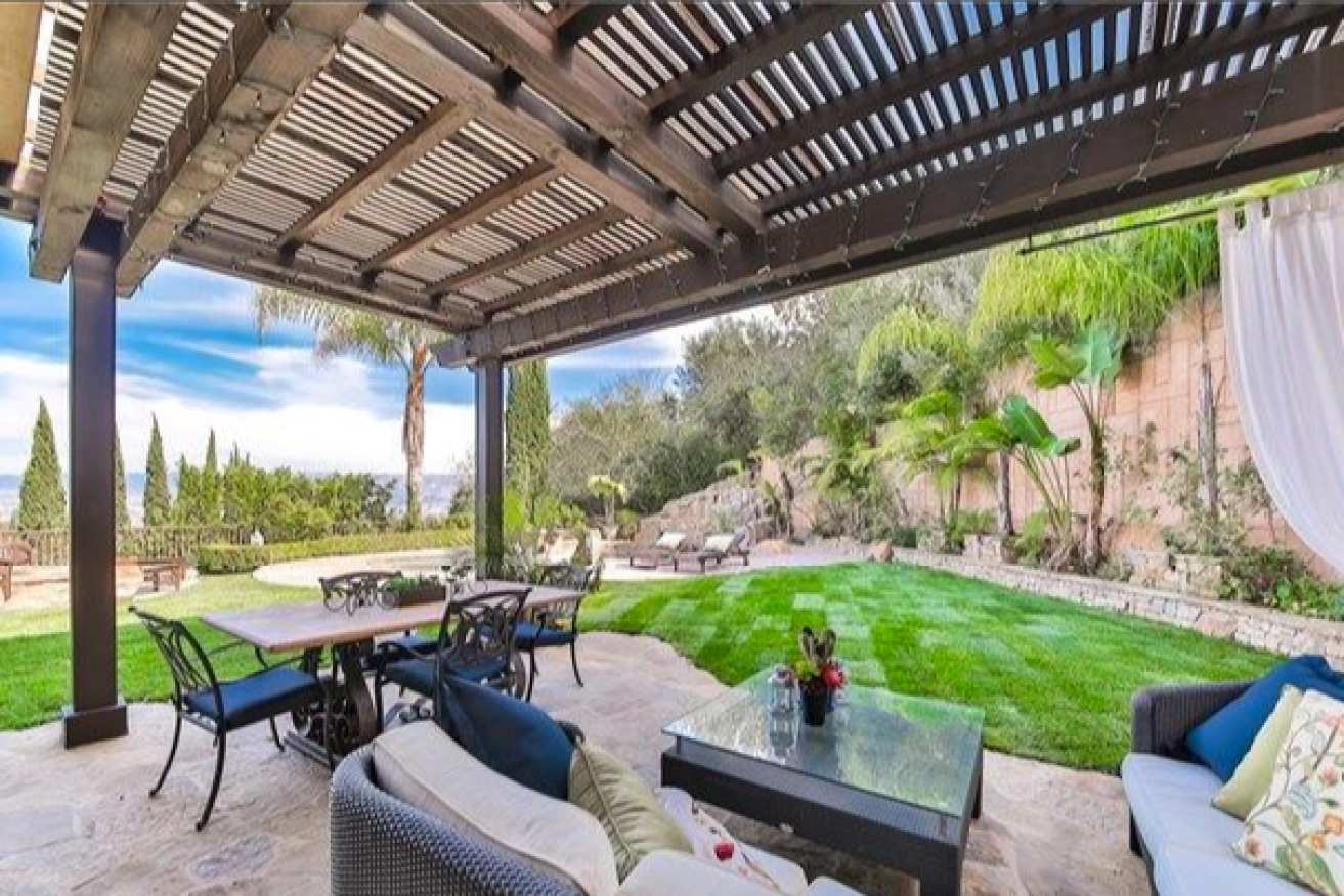 Views from the back garden stretch over the Hollywood Hills. Photo: Realtor
