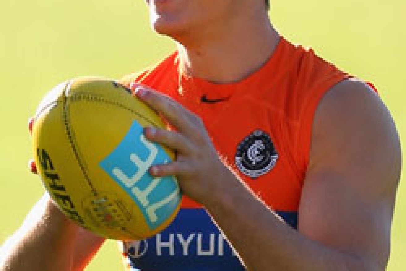 Carlton's Patrick Cripps all smiles at training. Photo: Getty