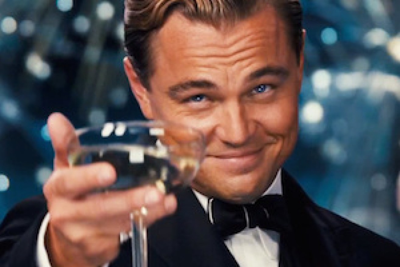 Leonardo DiCaprio as Jay Gatsby.