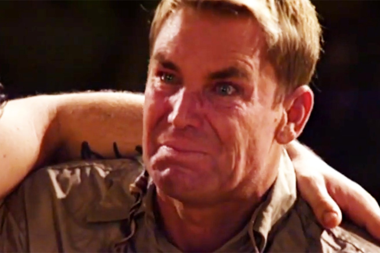 Warne faced questions about his charity after his exit from i'm a celebrity ... get me Out of Here. Image: Network Ten