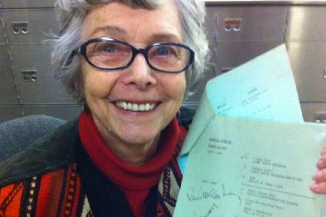 Ms Swane kept the call sheet from the event. Photo: ABC