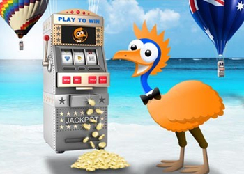 The online casino uses Australian motifs to advertise.