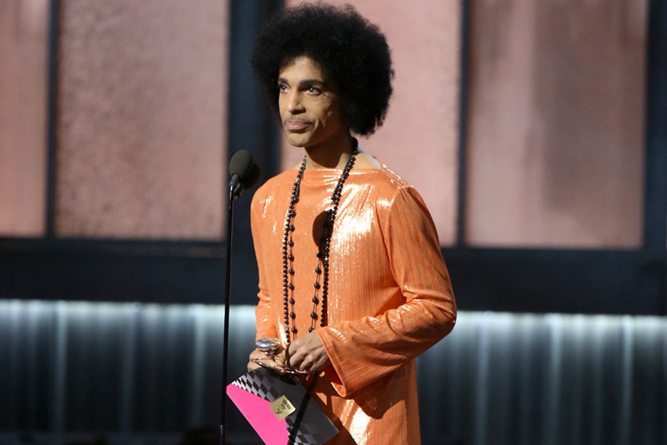 Prince at the Grammies not long before his death at 57