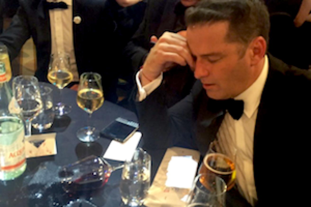 Mr Party: in 2016 Karl Stefanovic spilt his wine before the show even started, tweeted colleague Sylvia Jeffreys. 