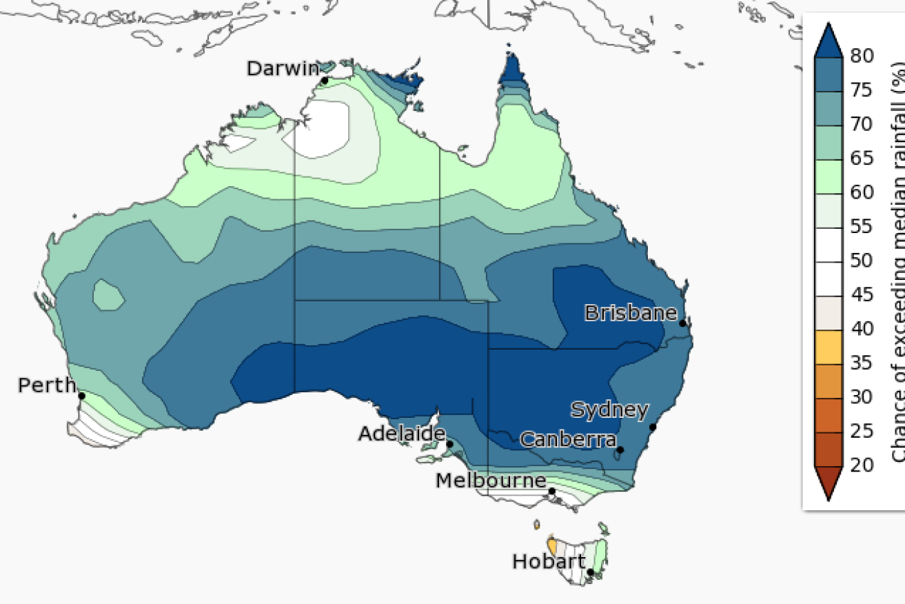 Higher than average rainfall is likely across Australia from June to August. Photo: BoM