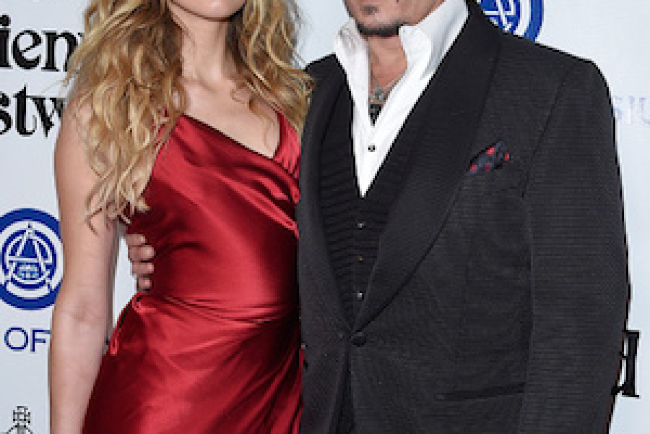 Heard and Depp on a red carpet in January this year. Photo: Getty
