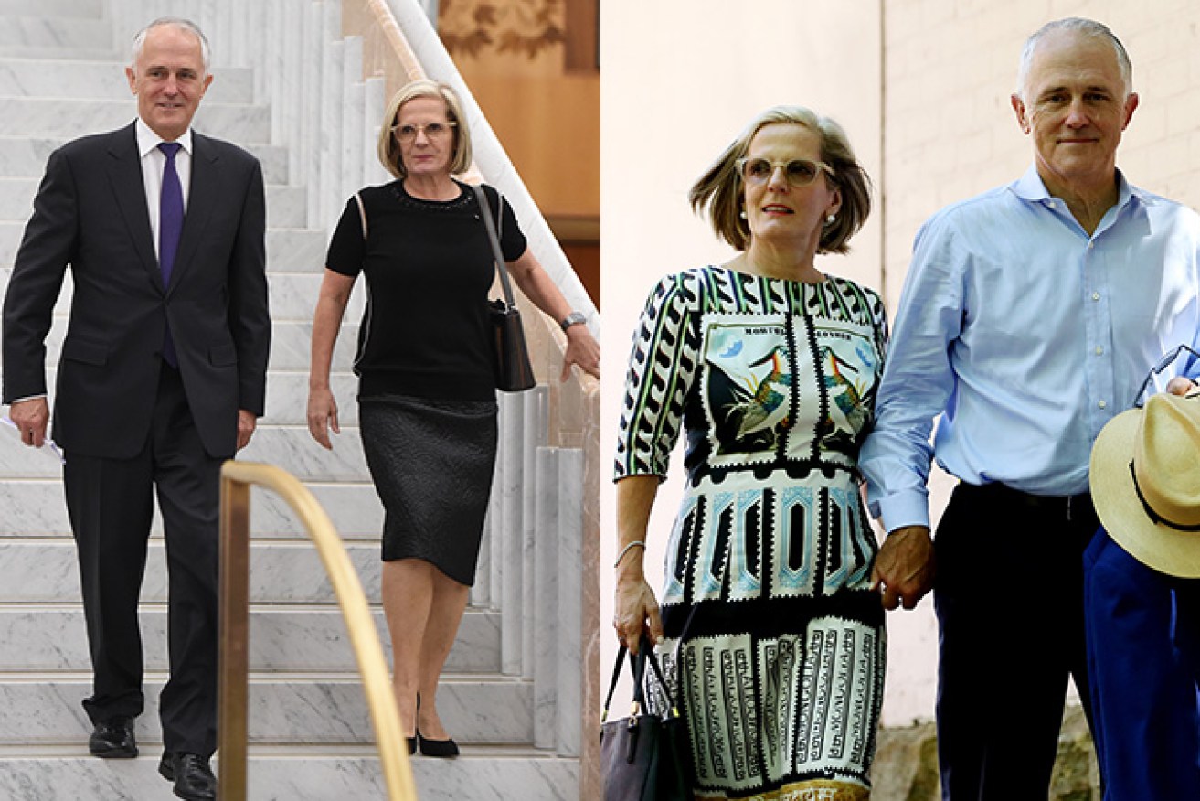 Lucy and Malcolm Turnbull are comfortable and professional - what else do you need? Photos: AAP