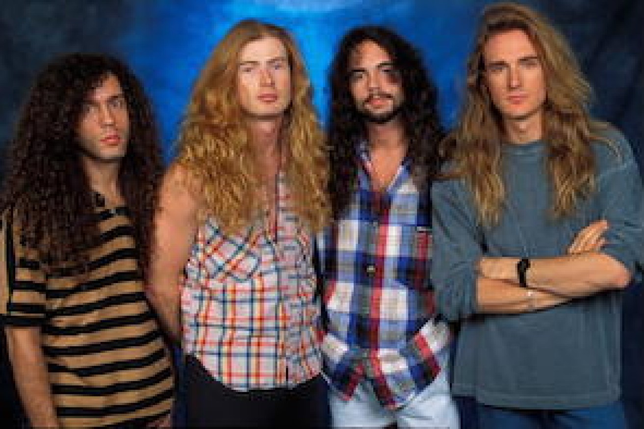 L-R: Marty Friedman, Dave Mustaine, Nick Menza and David Ellefson in their Megadeth days. Photo: Getty
