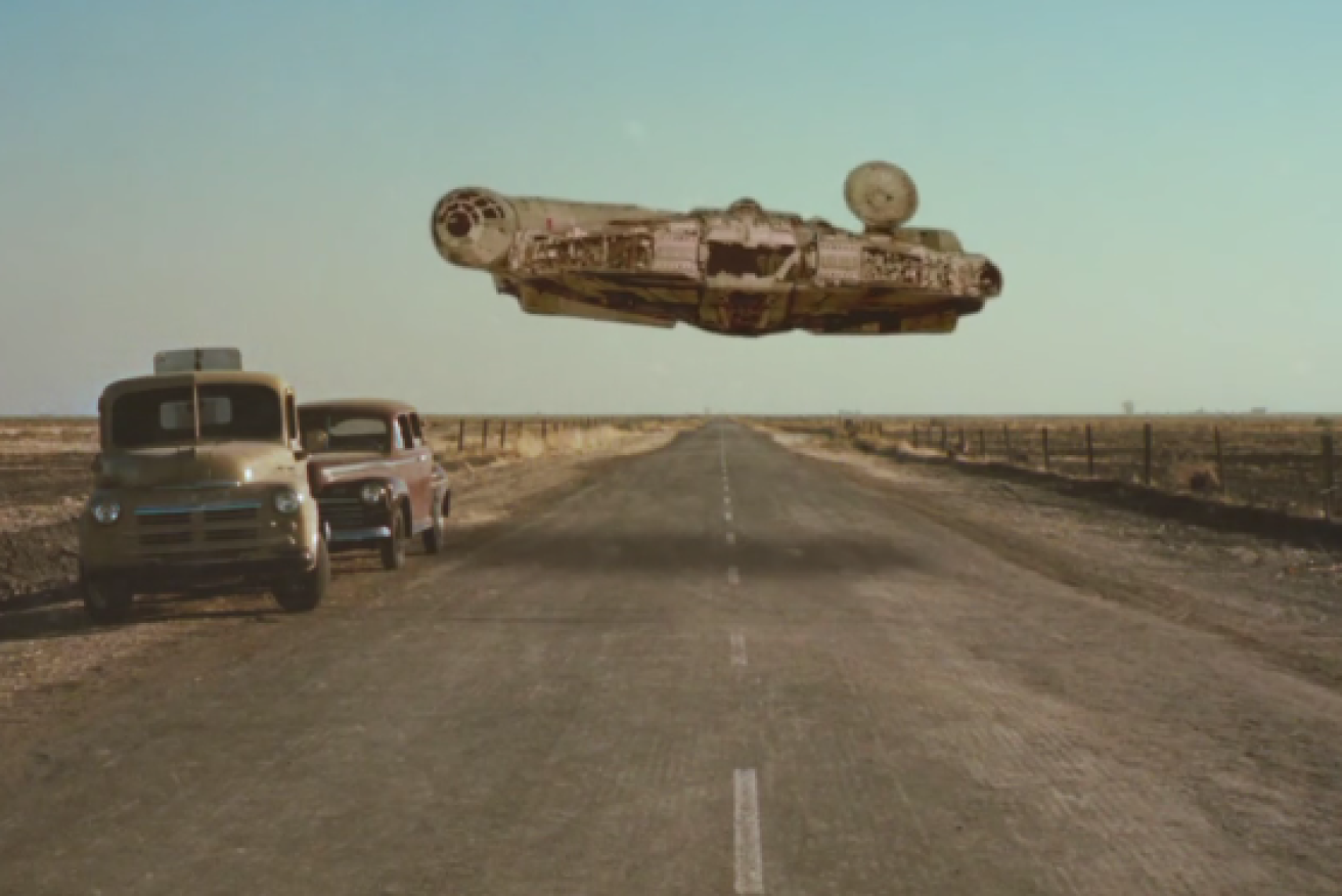 The Millenium Falcon makes a welcome appearance in the short film. Photo: Vimeo