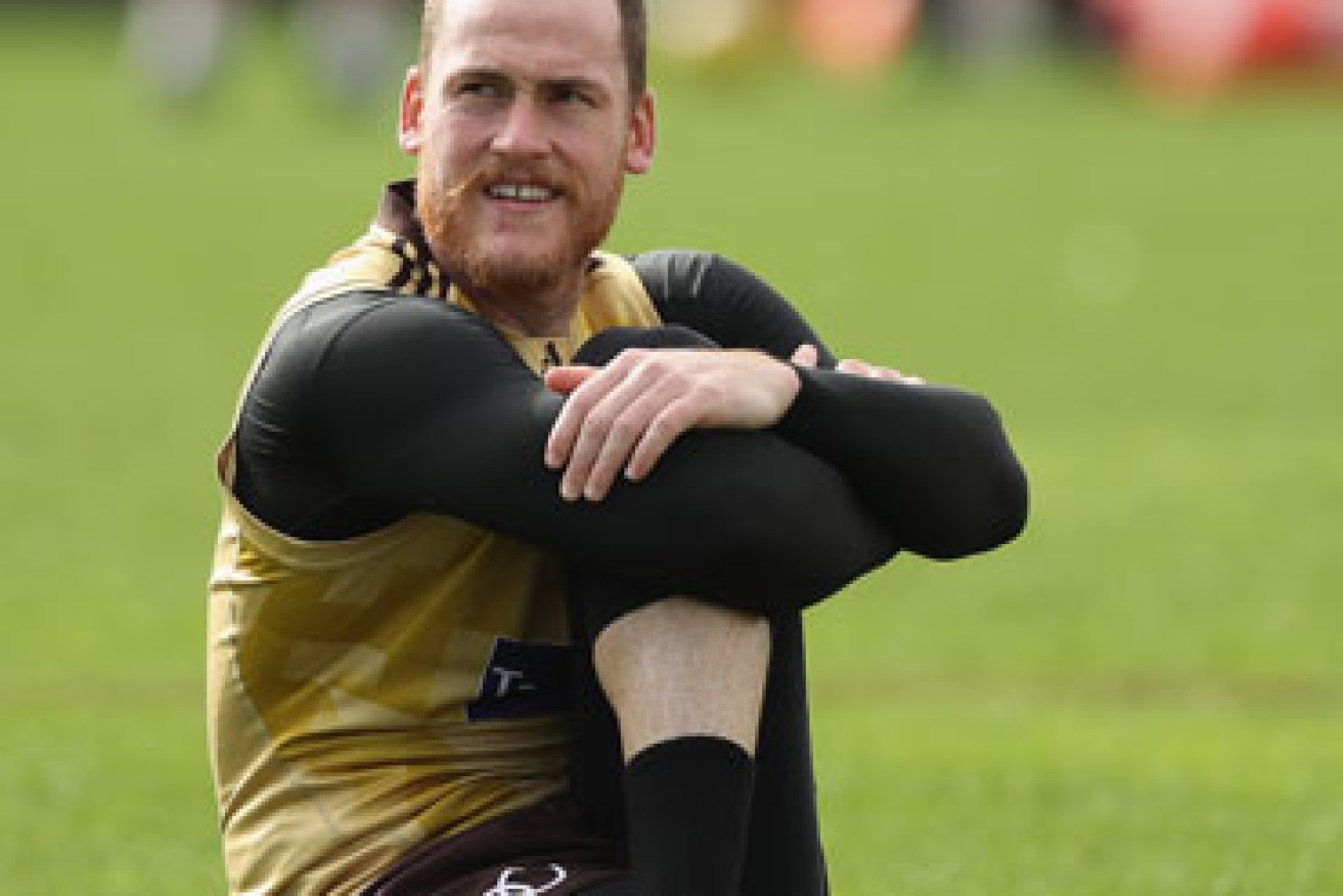 Roughead at Hawthorn training earlier this month. Photo: Getty