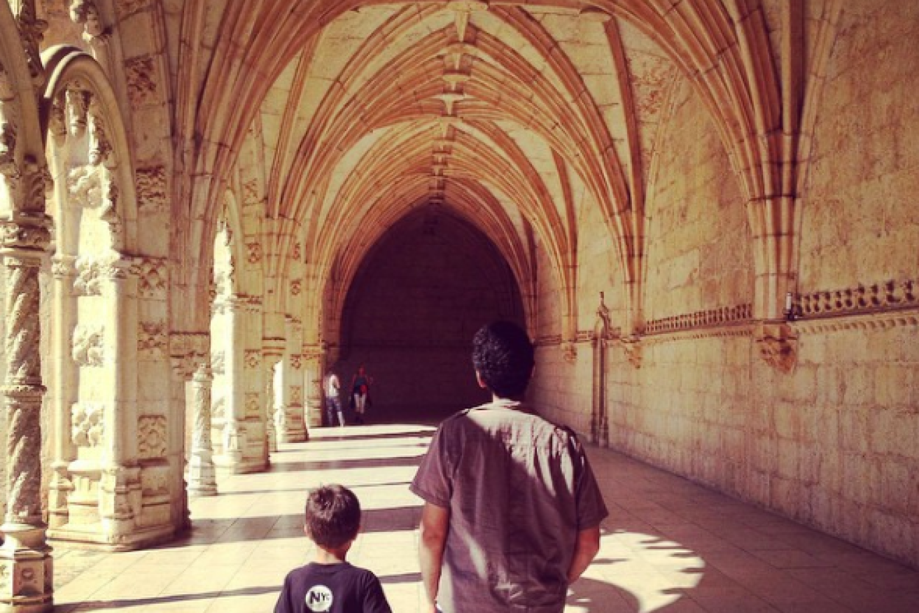 Aly and his son Zayn during a family trip to Portugal. Photo: Instagram
