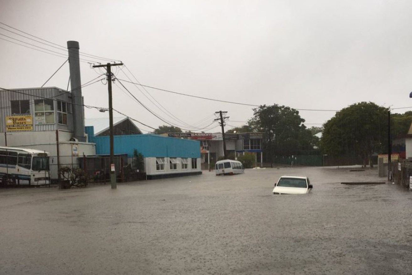 Look familiar? All too familiar, sadly, because this picture was six years ago, when another downpour flooded Brisbane yet again.<i>Photo: AAP</i>